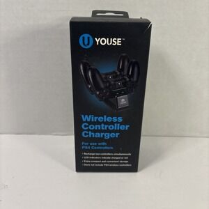 U Youse Wireless Controller Charger for PS4 Controllers – Black